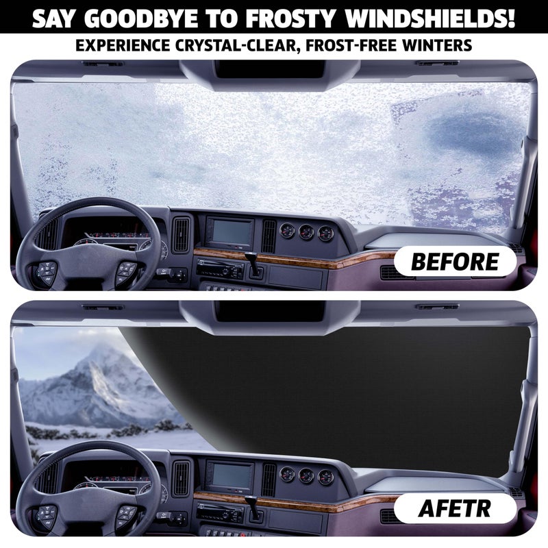 Autovir Windshield Cover for Ice and Snow | Snow  Ice  and Frost Protection Car Windshield Cover (69x42 inches) | All-Weather Car Snow Cover for Sedans  SUVs  and Hatchbacks - Image 4
